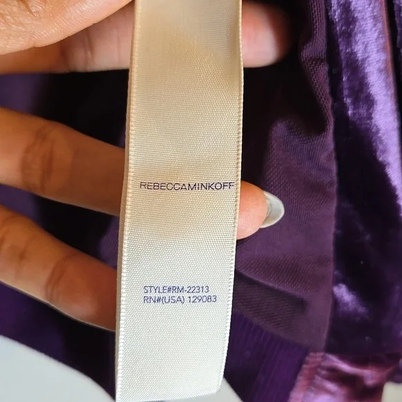 Rebecca Minkoff Kaya Velvet Ruched Sleeved Back Zip Rayon Viscose Bomber Jacket - Picture 15 of 15